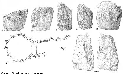 Calcos de los ortostatos de Maimón 2