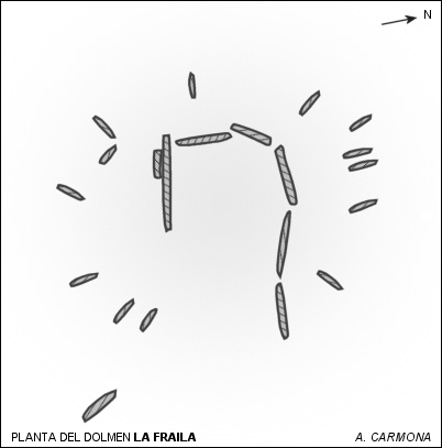 Planta del dolmen La Fraila