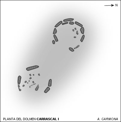 Planta del dolmen Carrascal 1