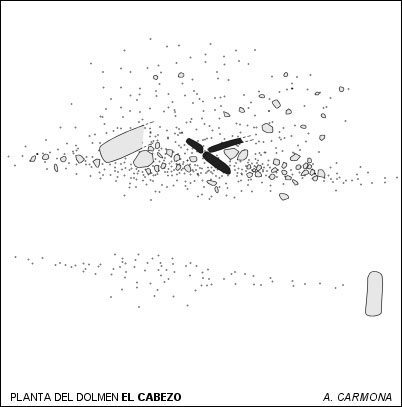 Planta del dolmen El Cabezo
