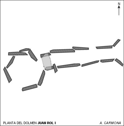 Planta del dolmen Juan Rol I