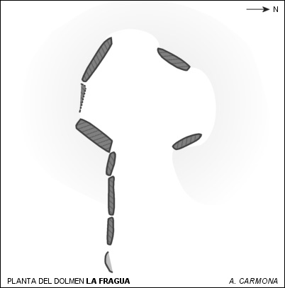 Planta del dolmen La Fragua