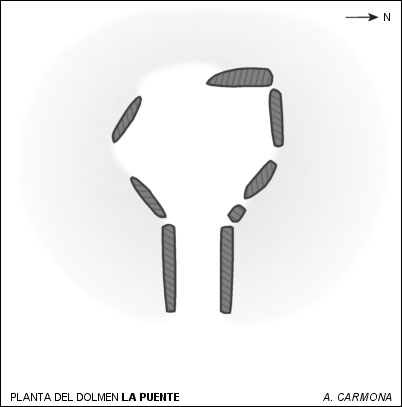 Planta del dolmen La Puente o El Pizarrón