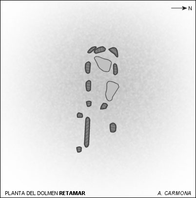 Planta del dolmen Retamar