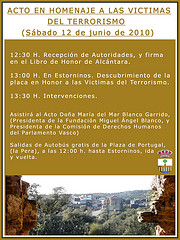 Cartel Homenaje Victimas Terrorismo